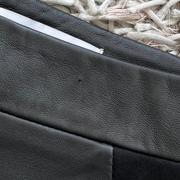 REISS Skirt Leather And Polyester Black Sz 10 US - Picture 5 of 6